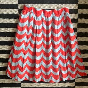 Marimekko wave pleated skirt- elastic- 26-27- S